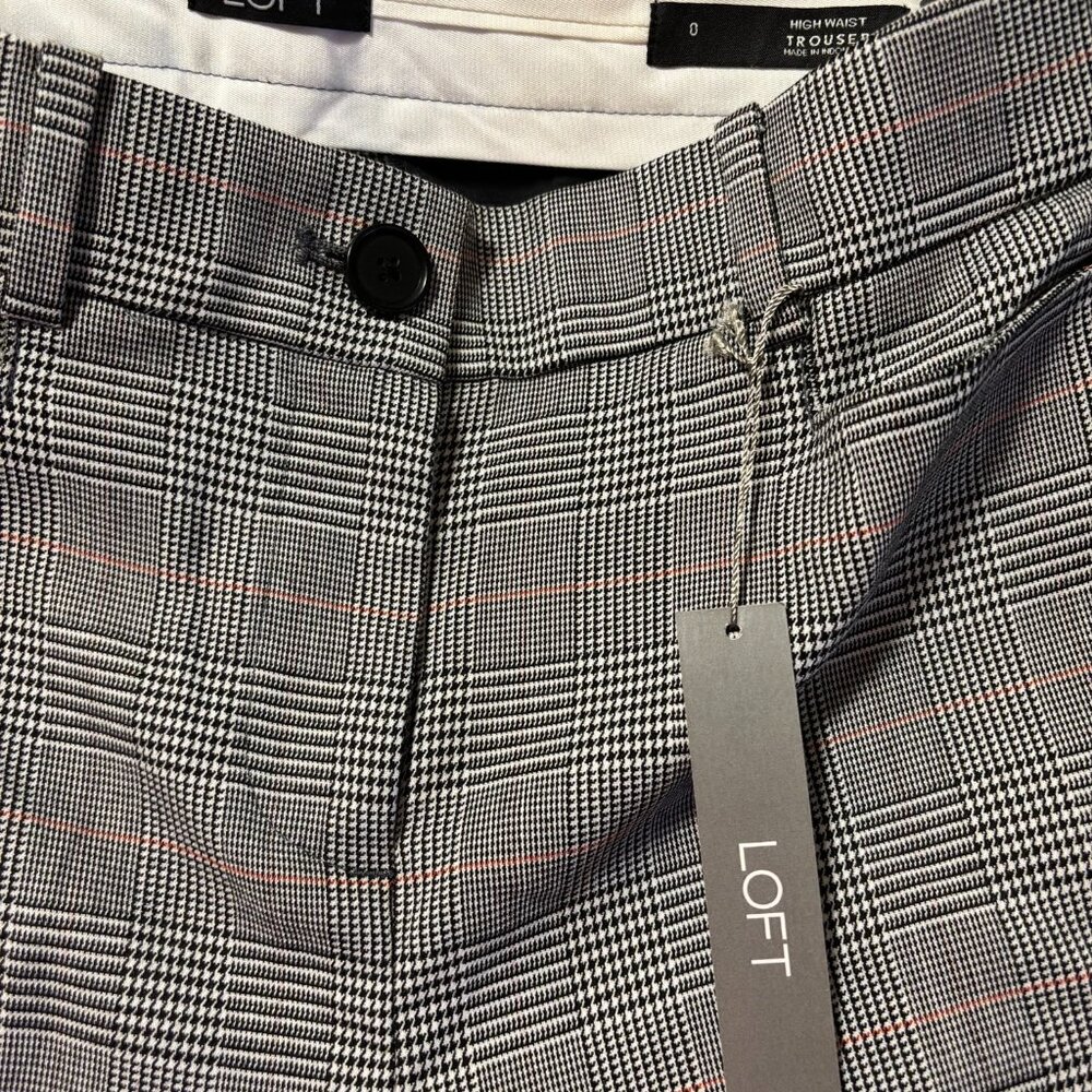 Women's Loft High Waisted Trouser Pants Size 0 with tags - Picture 3 of 5
